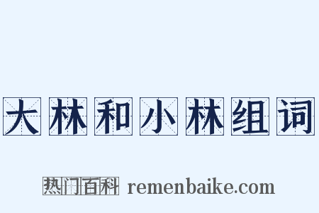 大林和小林组词是什么意思的图片